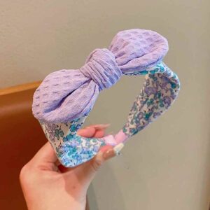 Lavender Textured Bow Headband